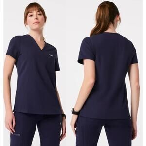 Figs Technical Collection Catarina One-Pocket Scrub Top Navy Women's Size Medium